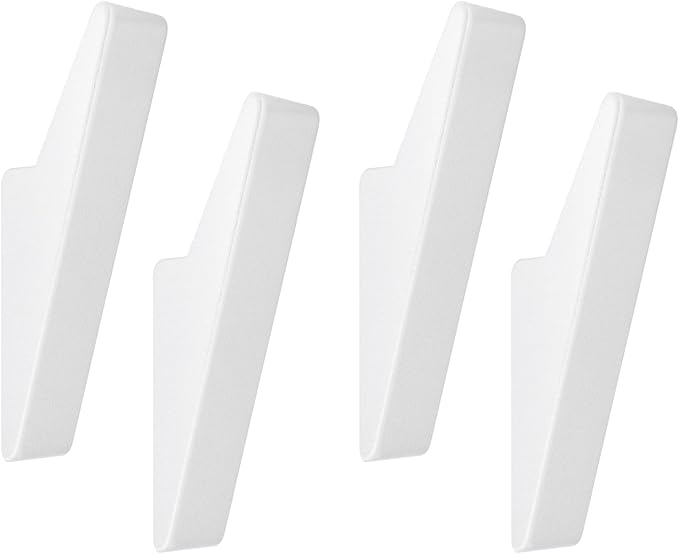 Noubtou Heavy Duty Adhesive Hooks - No Drill Aluminum Alloy Wall Hooks for Bathroom, Kitchen, Tile & Glass, Waterproof Rustproof Bath Towel Hooks, Coats/Hats/Bags (4Pack)