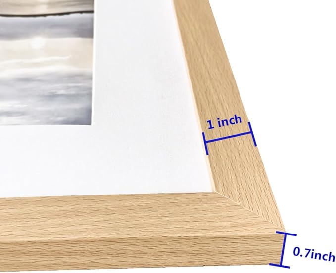 VNVNK 15x15 Frame Natural Wood Color, Perfect for 15x15 Inch Picture without Mat or 11x11 Inch Picture with Mat, Home Wall Decor Picture Frame-1 PCS