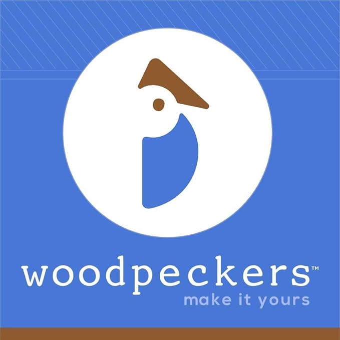 Woodpeckers Mini Wooden Shaker Pegs 1-inch w/ 3/16-inch Tenon, Pack of 50 DIY Wooden Wall Hooks, Wood Hooks for Hanging Jewelry