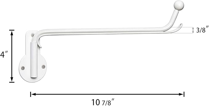 Mkono Wall Mounted Clothes Hanger with Swing Arm Holder Valet Hook Metal Hanging Laundry Drying Rack Space Saver for Closet Organizer, Laundry Room Organization Bathroom, Bedroom,2 Pcs, White