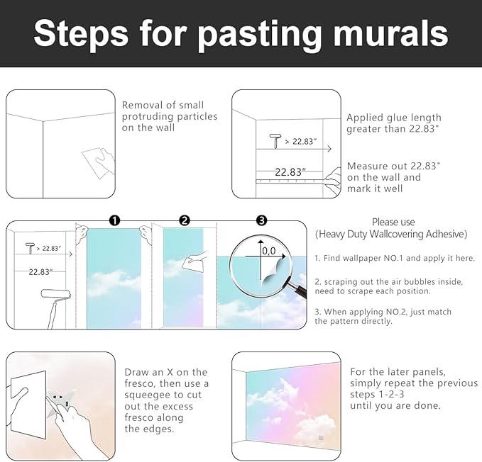 -Colorful Clouds Ceiling Fabric Wallpaper Living Room Bedroom Bathroom Boys Girls Kids Room Modern Abstract Mural- 183"x120"( not Peel and Stick)