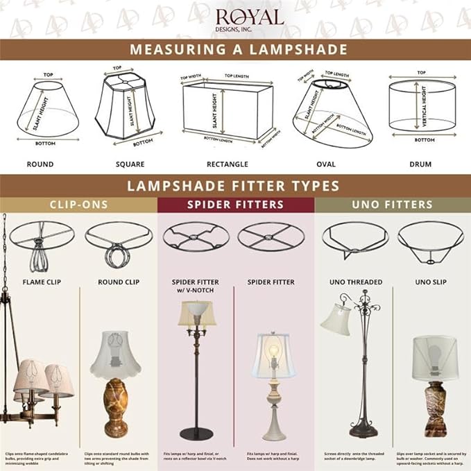Royal Designs, Inc. CS-1111-5WH-6 Faux Leather Empire Chandelier Shade with Whipstitch Trim, 3 x 5 x 4.5, White, 6-Pack