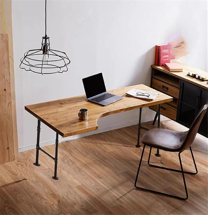 Industrial Pipe Counter Bar Height Table Leg,Metal Table Legs,Iron Base Legs Coffee Tables, Desks, Nightstand,2Pcs, 38" H × 14" W(Black)