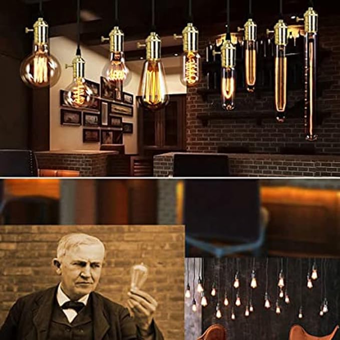 15FT Vintage Pendant Light Cord with Dimmer, Hanging Light Cord with Plug, Industrial DIY Lamp Kit(2 Pack)