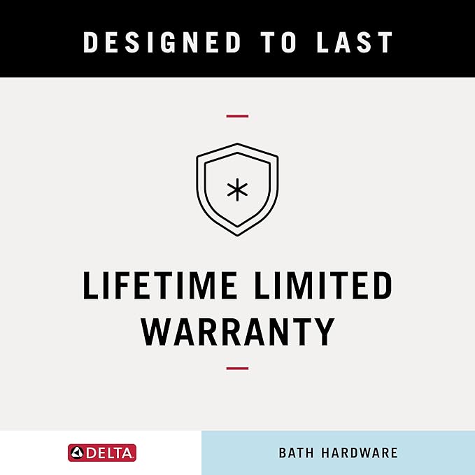 Delta Trinsic (1-Pack) Towel Hooks Matte Black Single Bathroom Hooks Wall Mounted for Robes & Towels Hand Towel Hook Holder Kitchen, Bathroom Accessories 75935-BL