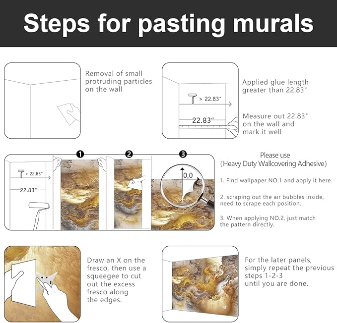 -Golden Clouds Ceiling Fabric Wallpaper Living Room Bedroom Bathroom Modern Boys Girls Kids Room Abstract Large Mural- 91"x65"( not Peel and Stick)