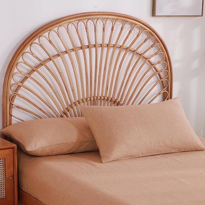 100% French Linen Pillowcase Set of 2, Breathable Envelope Closure Soft Linen Pillow Cover,Soft Luxury Hotel & Home Use, Gift