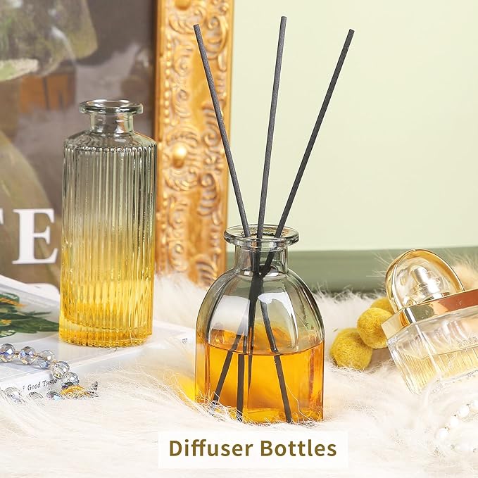 Glass Bud Vases in Bulk Set of 30 Pcs,Small Glass Vases for Flowers as Wedding Centerpieces for Tables,Clear Flower Vases Suitble for Wedding Decorations,Home Decor (Blue Yellow, 30 pcs)