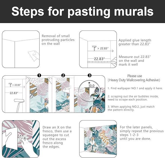 -Abstract Geometry Botanical Banana Leaf Fabric Wallpaper Living Room Bedroom Bathroom Tropical Plant Leaf Large Wall Mural- 160"x108"( not Peel and Stick)