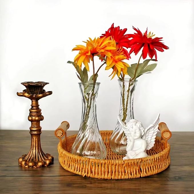 Glass Bud Vases in Bulk Set of 24, Small Glass Vases for Flowers Mini Clear Bud Vases for Centerpieces Vintage Vases for Wedding Home Table Decorations