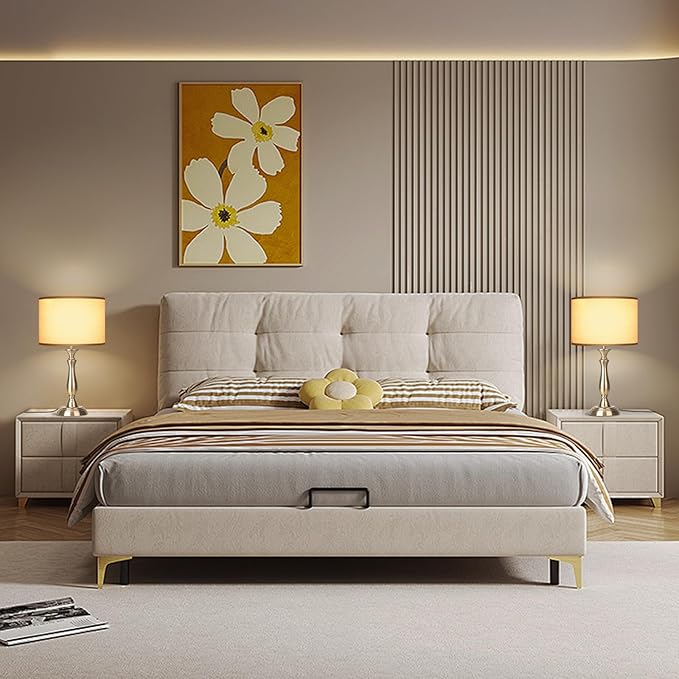 22.2“ Vintage Desk Lamp for Living Room, Mid Century Table Lamp for Bedroom, Bedside Lamps for Night Stands,Reading Lamp for Bedroom Office Room,Beige Lampshade (Bronze)