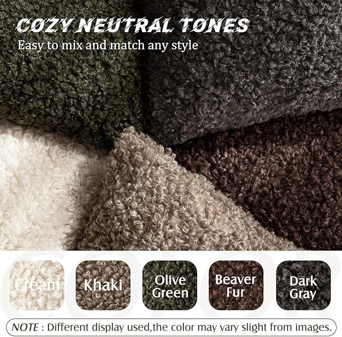 Foindtower 2 Pieces 24x24 Inch Red Brown, Faux Fur Throw Pillow Cover Accent Sherpa Furry Pillow Covers Fuzzy Soft Pillowcases Cozy Sheepskin Decorative Fleece Cushion Case for Bed Couch Living Room