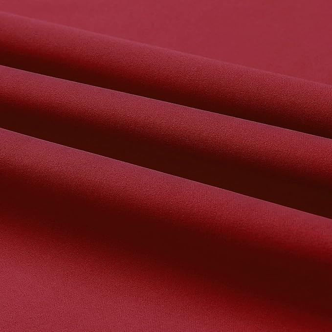 DUALIFE 108 inches Long Red Blackout Curtains for Bedroom Room Darkening Thermal Insulated Curtain Panels with Grommet Top Window Drapes for Living Room 60x108 Inch Length 2 Panels