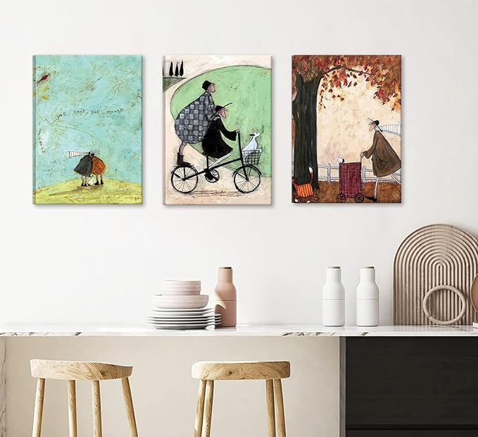 3pcs Framed Aesthetic Abstract Canvas wall art Natural Minimalist Posters Prints healing pictures wall decoration for Living Room Bedroom Bathroom Kitchen Office decoration