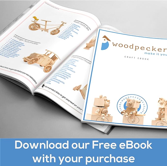 Woodpeckers Wooden Shaker Pegs 3-1/2-inch w/ 1/2-inch Tenon, Pack of 25 DIY Wooden Wall Hooks, Wood Hooks for Hanging Shaker Peg Rail and Coat/Hat/Towel Hook