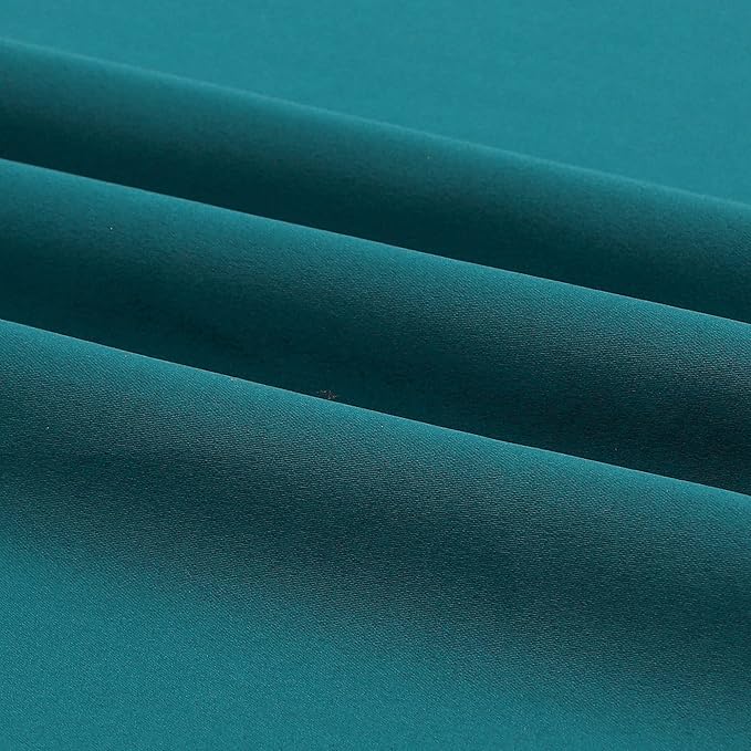 DUALIFE Teal Blackout Curtains 63 Inch Length with Grommet Teal Blue Bedroom Curtains 2 Panels Set Teal Drapes Thermal Insulated Room Darkening Curtains for Boy Living Room 42 x 63 Inch