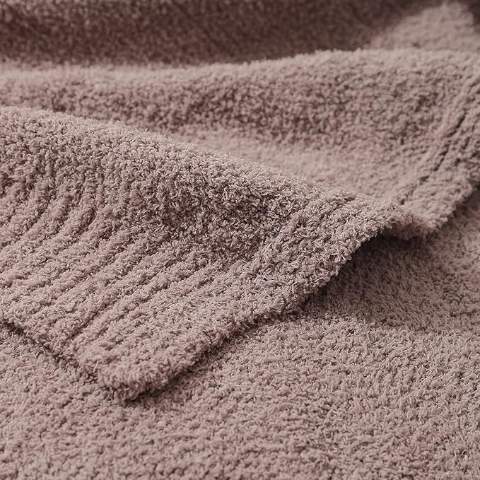 bearberry Super Soft Fluffy Throw Blanket Lightweight Cozy Warm Throw Blankets for Couch Bed Sofa All Season (Rose Taupe, 53”x71”)