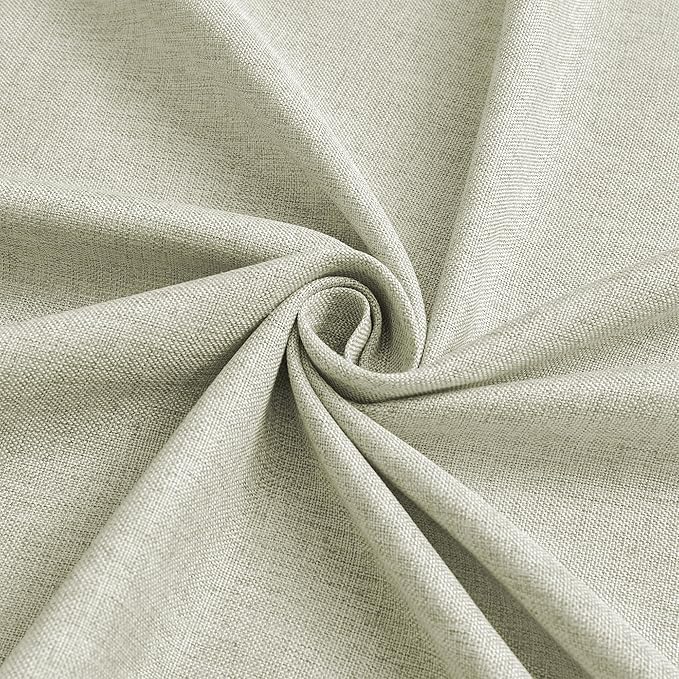 Linen Curtains 120 Inches Long for Living Room Bedroom 2 Panels Rod Pocket and Back Tab Light Filtering Large Window Drapes Ivory Natural Sheer Curtains 120 Inch for Patio