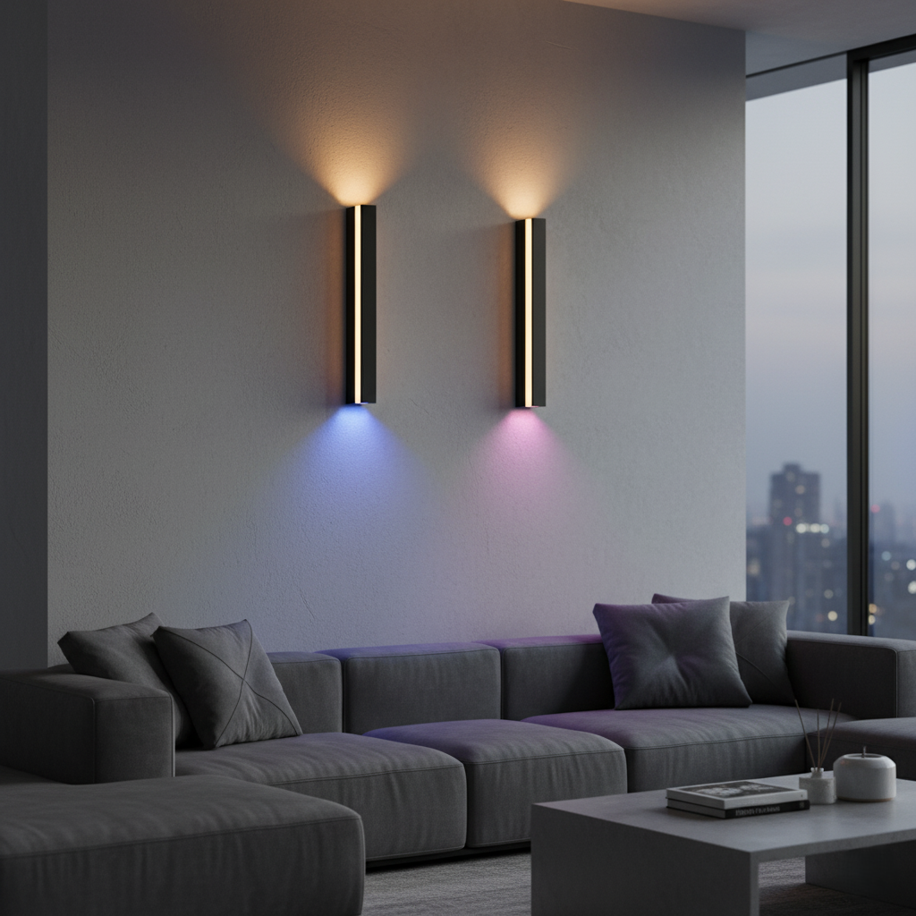 10000mAh Battery Operated Wall Sconces — rechargeable RGB wireless wall lamps with remote control, available at Homestead Market