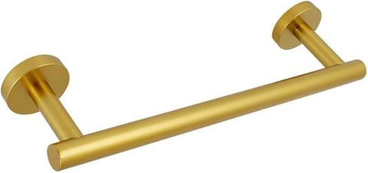 SUS 304 Stainless Steel Hand Towel Bar 12-Inch Bathroom Towel Holder Kitchen Dish Cloth Hanger Wall Mount Gold Finish