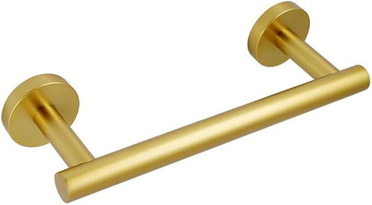 SUS 304 Stainless Steel Hand Towel Bar 9-Inch Bathroom Towel Holder Kitchen Dish Cloth Hanger RUSTPROOF Wall Mount Gold Finish