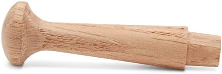 Woodpeckers Oak Wooden Shaker Pegs 2-7/16-inch, Pack of 25 Wooden Wall Hooks, Wood Hooks for Hanging Shaker Peg Rail and DIY Coat/Hat/Towel Hook