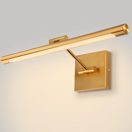 16.54inch LED Picture Lights for Paintings, Brass Golden-Like Finish, Adjustable Art Light Gallery LED Wall Light Wall Sconces for Art Work, Hardwired Connection, Dimmable 3000K CRI90+