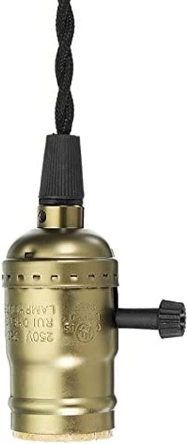 15FT Vintage Pendant Light Cord with Dimmer, Hanging Light Cord with Plug, Industrial DIY Lamp Kit(2 Pack)