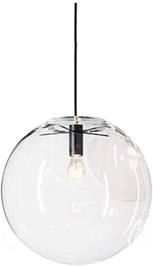 E27 Industrial Clear Glass Globe Shade Pendant Lighting Modern Kitchen LOFT Hanging Light Lamp (15cm)