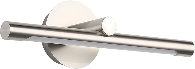 JUSHENG Modern LED Picture Light 16.33" Inch, Metal Wired Gallery Light Wall Mount Picture Light for Paintings Art Lighting Accent Lamps, 7W (45W Eqv.), 3000K Warm White 560Lm, Brushed Nickel