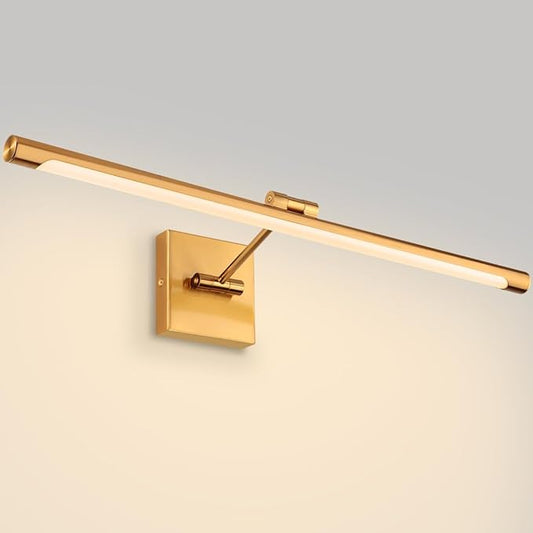 LED Picture Lights for Paintings, 24.4inch 3000K Adjustable Art Light Gallery LED Wall Light Wall Sconces for Art Work, Dimmable Hardwired Connection 14W CRI90+ Brass Golden-Like Finish, ETL