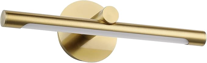 JUSHENG LED Picture Lights for Wall Hard-Wired 16.54'' Inch, Golden Brass Picture Frame Light LED Gallery Lights Art Display Light for Paintings Portrait 7W 3000K Warm White