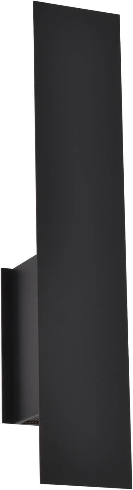 Black Reflex Modern Wall Sconce Indoor, Minimalist Up and Down Wall Light, Wall lamp for Entryway Hallway Bedroom Living Room Corridor Mirror Stairs, 2x7W Max GU10 Base, Matte Black