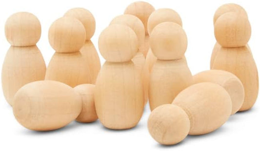 1-1/8 Round Baby Peg Doll Pack of 100