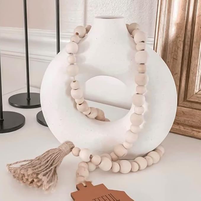 White Ceramic Vase - for Modern Home Decor,Round Matte Pampas Flower Vases Minimalist Nordic Boho Ins Style for Wedding Dinner Table Party Living Room Office Bedroom, Decorative Gift