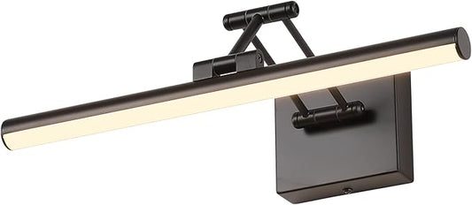 Joossnwell Modern Picture Light Black LED Picture Frame Lights for Paintings Hardwired 110V Gallery Light Artwork Lighting with Adjustable Swing Arm Art Display Lamp 15.5 Inch 7W Warm White