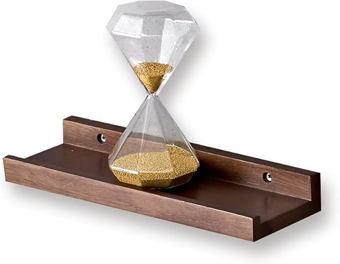 12 Inch Floating Shelves Wall Mounted, Rustic Wall Shelves for Decor and Storage, Solid Walnut Wood Shelf, Picture Ledge for Bedroom/Bathroom/Living Room/Kitchen, Walnut Color, 12*4*1.5 (1 Pack)