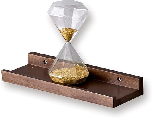 12 Inch Floating Shelves Wall Mounted, Rustic Wall Shelves for Decor and Storage, Solid Walnut Wood Shelf, Picture Ledge for Bedroom/Bathroom/Living Room/Kitchen, Walnut Color, 12*4*1.5 (1 Pack)