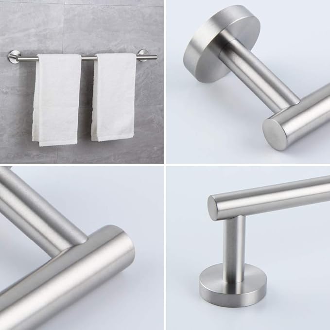24-Inch Brushed Finish Bath Hand Towel Bar SUS 304 Stainless Steel Towel Rack Holder for Bathroom Wall Mount…