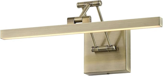 LED Picture Lights for Paintings Dimmable 15.5 Inch Long Hard-Wired Picture Frame Lights Gallery Wall Light with Adjustable Swing Arm Art Display Lamps 7W 3000K Warm White Antique Bronze