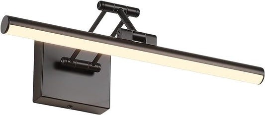 Joossnwell LED Picture Lights for Paintings Dimmable 15.5 Inch Long Hard-Wired Art Lights for Paintings Black Gallery Light with Adjustable Swing Arm Artwork Display Lamps 7W 3000K Warm White