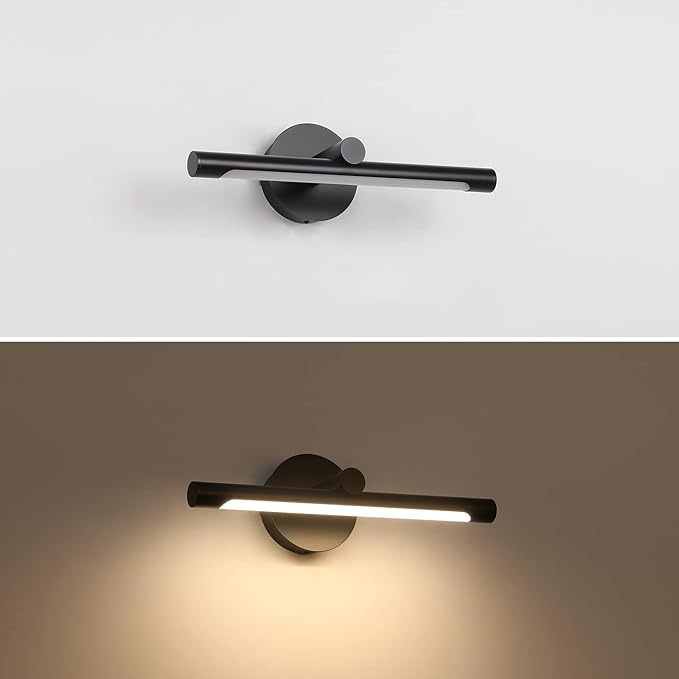 JUSHENG Black Picture Light Hardwired 16.54'' Inch, Modern Picture Lights for Paintings LED Wall Art Light Gallery Display Light Artwork Lighting 7W 3000K Warm White