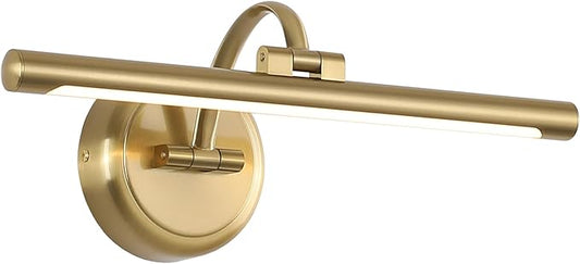 Modern Dimmable Picture Lights for Wall 15.75 Inch Hard-Wired LED Picture Frame Lights for Paintings Gallery Light with Adjustable Swing Arm Display Lights For Artwork, 7W, 2700K, Warm White - Brass