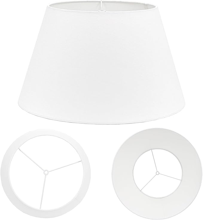 Large Empire Lamp Shade 11.5"Top x 17.9" Botton x 10.5"Height Round Lampshade Linen Lampshade Drum Lamp Shades Barrel Lamp Shades for Table Lamp(1, Round-11.5"Top x 17.9"Botton x 10.5"Height)