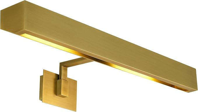 Picture Light, 24" Brass Picture Lights for Wall, Gold Art Lights Hardwired, Dimmable Gallery Light, 3000K Vanity Lights, Picture Frame Light for Bathroom Wall Sconces Artwork Poster Display