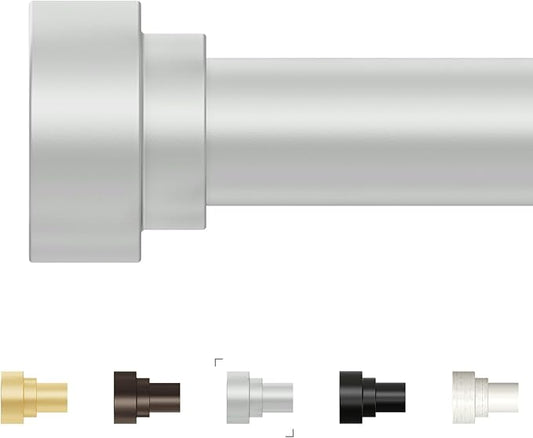 Extra Long Curtain Rods 120 to 170 Inch(10-14ft),1Inch Silver Adjustable Extra Long Curtain Rod,Heavy Duty Decorative Window Curtains Rod for Bedroom