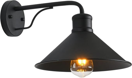 1 Pack Outdoor Wall Lights Wall Mount for House, Front Porch Wall Light Fixtures Wall Mount, Farmhouse Wall Sconce, Classic Barn Lights Outdoor & Indoor-E26 Socket