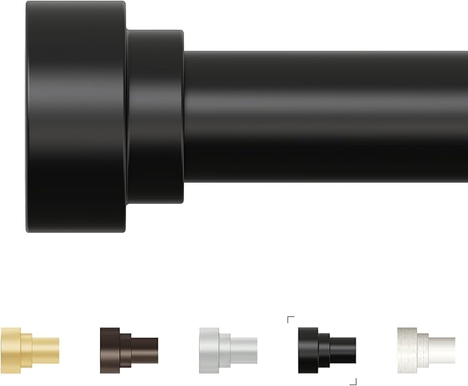 Extra Long Curtain Rods 120 to 170 Inch(10-14ft),1Inch Black Adjustable Extra Long Curtain Rod,Heavy Duty Decorative Window Curtains Rods for Bedroom