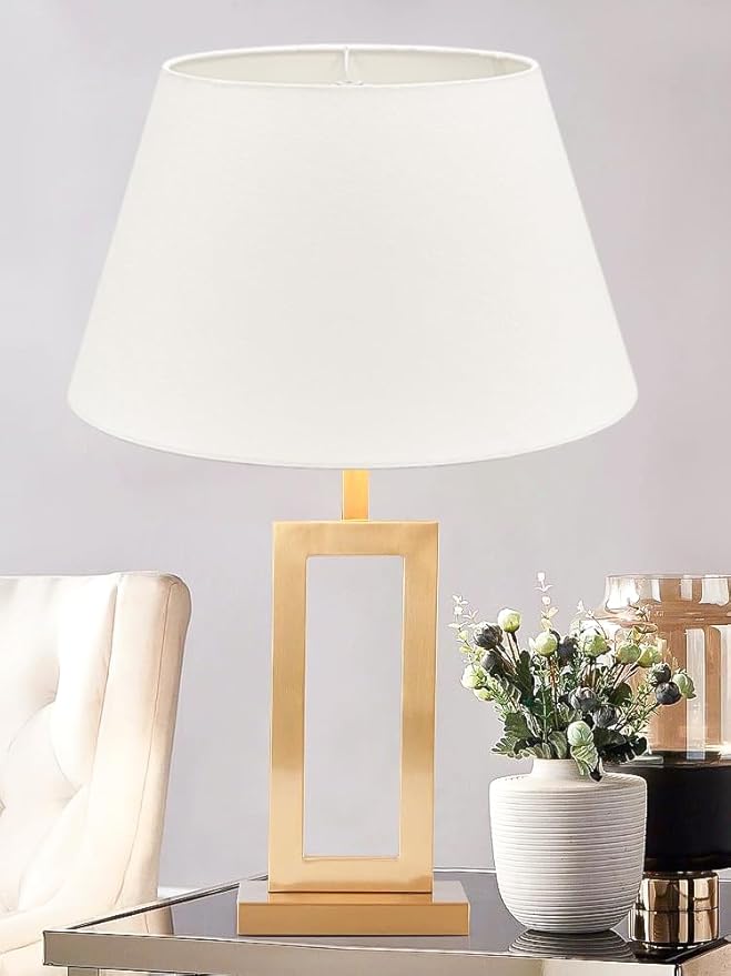 Large Empire Lamp Shade 11.5"Top x 17.9" Botton x 10.5"Height Round Lampshade Linen Lampshade Drum Lamp Shades Barrel Lamp Shades for Table Lamp(1, Round-11.5"Top x 17.9"Botton x 10.5"Height)