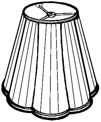 Royal Designs Bottom Scallop Gather Pleat Basic Lamp Shade, Beige, 5"" x 13"" x 8.75""" (BS-754W-13BG)